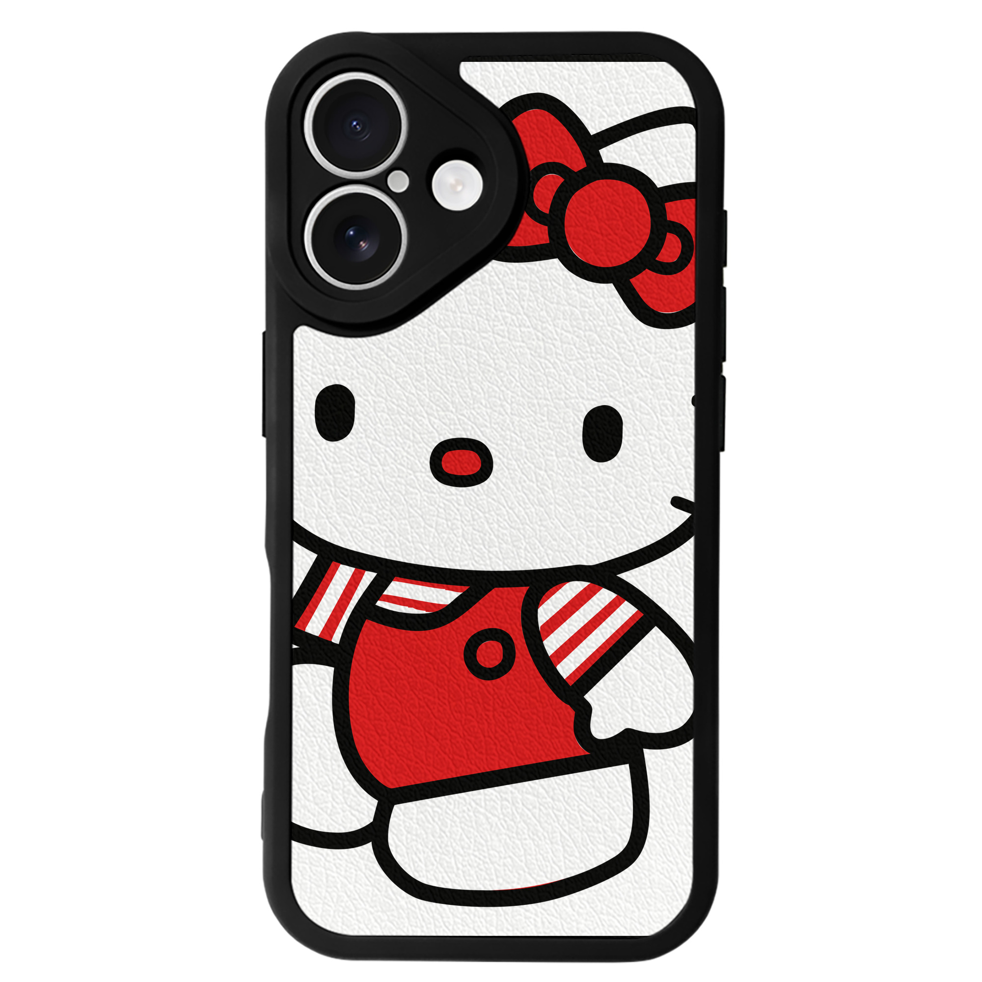 （画像用） Hello Kitty ハローキティ 【iPhone 16シリーズ対応】シリコンスマホケース（レザー調） 材質：シリコン